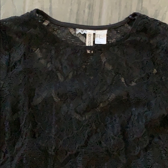 H&M black lace dress with slip - Picture 2 of 4